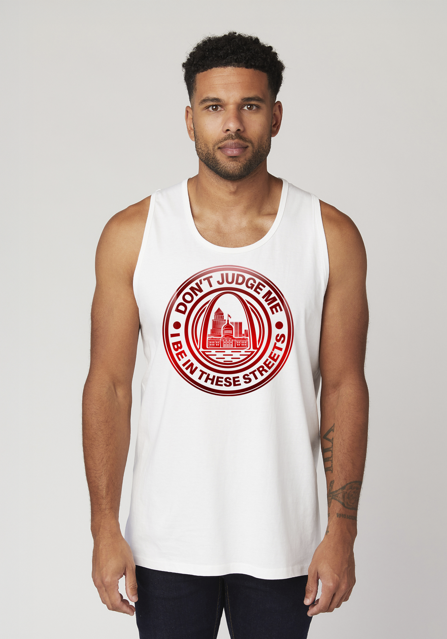White Men's Tank Top - The Lou