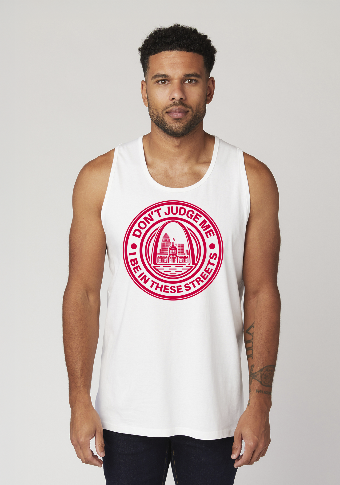 White Men's Tank Top - The Lou