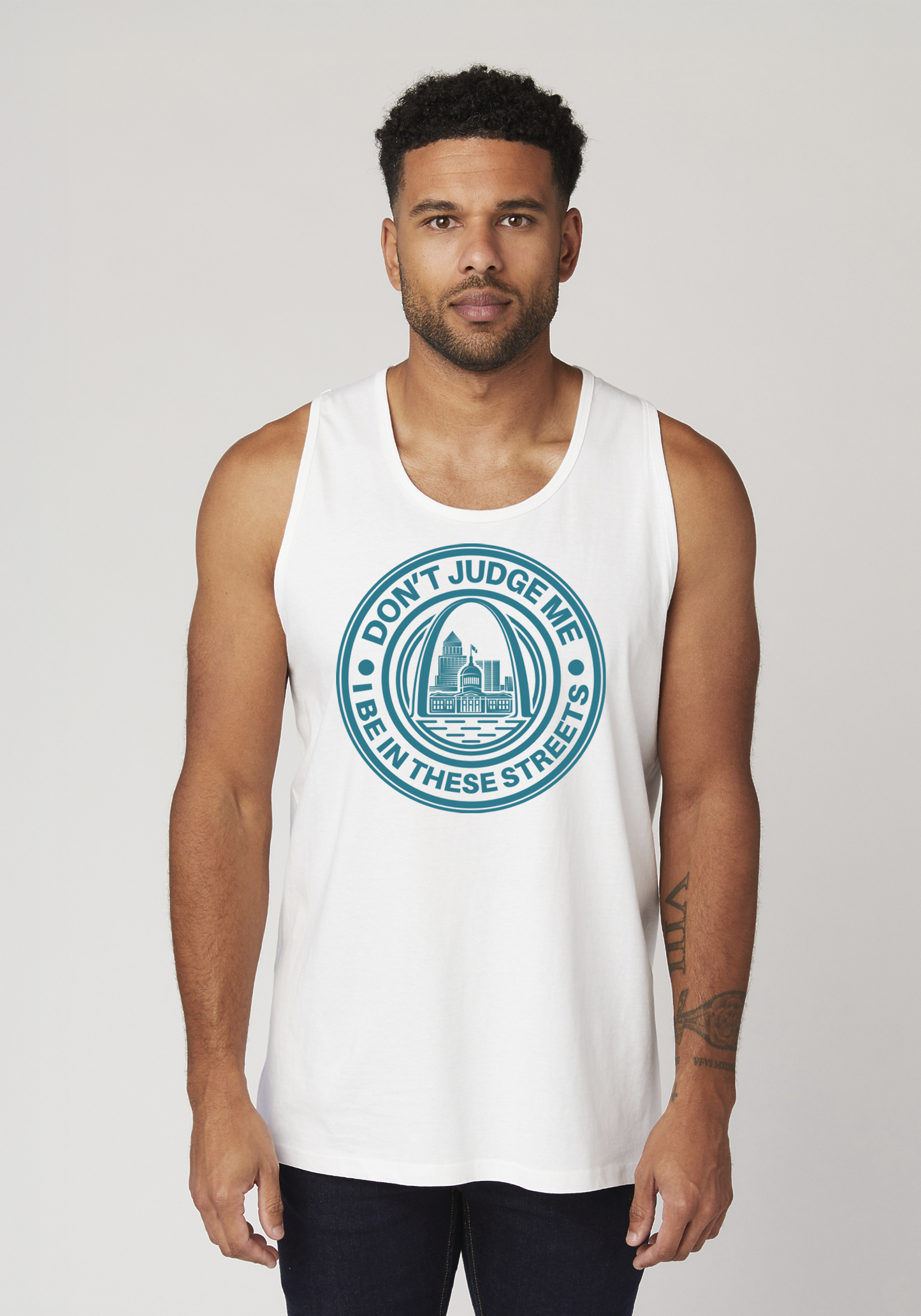 White Men's Tank Top - The Lou