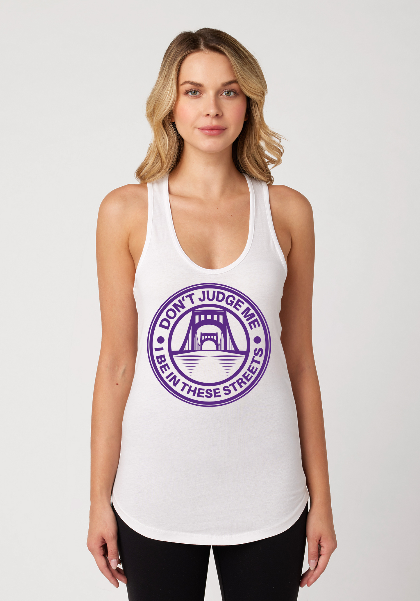 White Women's Racerback Tank - The Capital