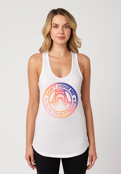 White Women's Racerback Tank - The Capital