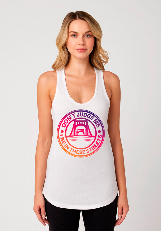 White Women's Racerback Tank - The Capital