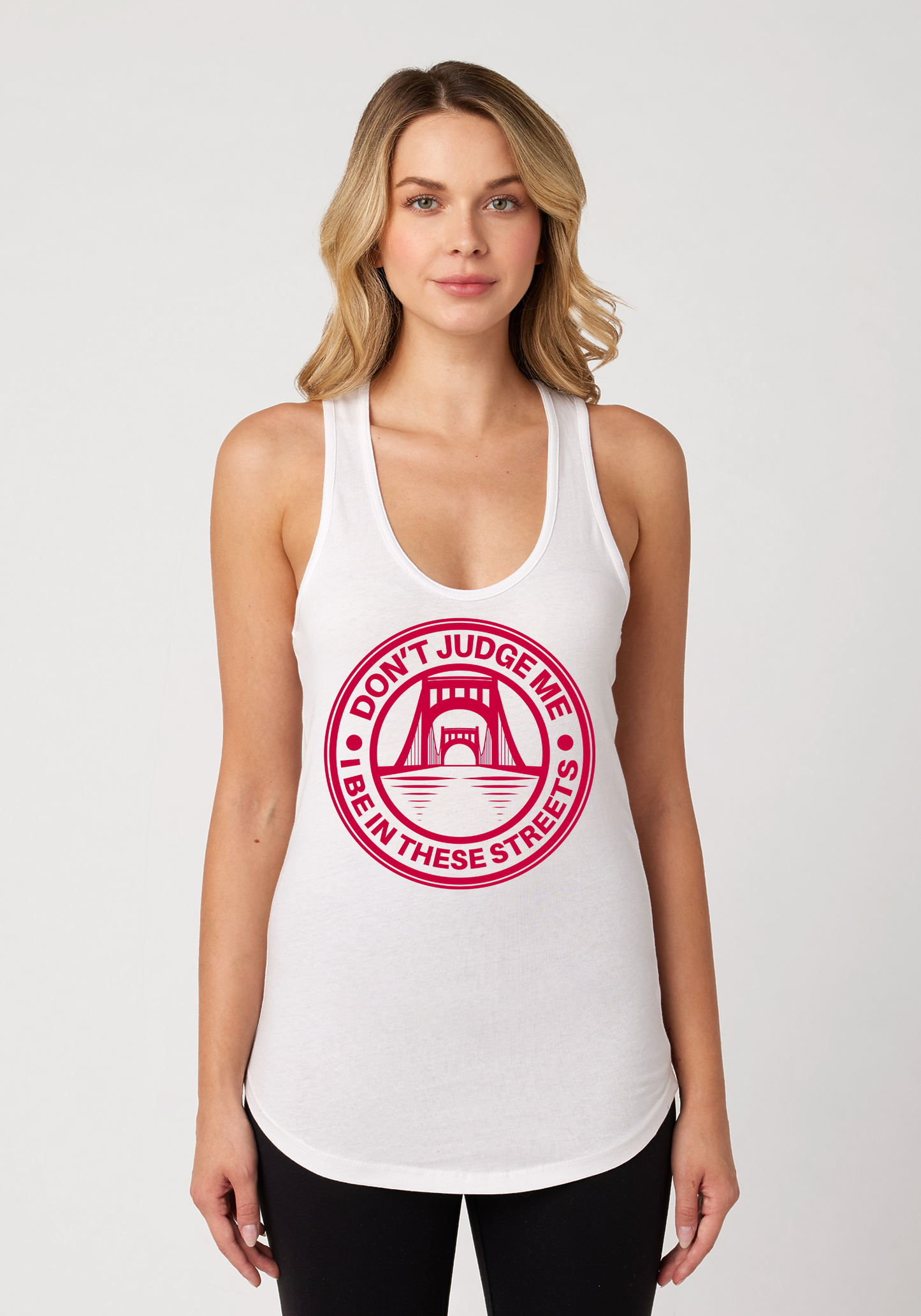 White Women's Racerback Tank - The Capital