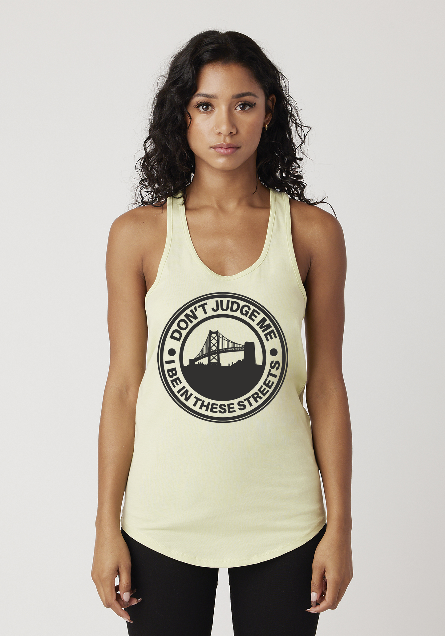 Yellow Women's Racerback Tank - The Town