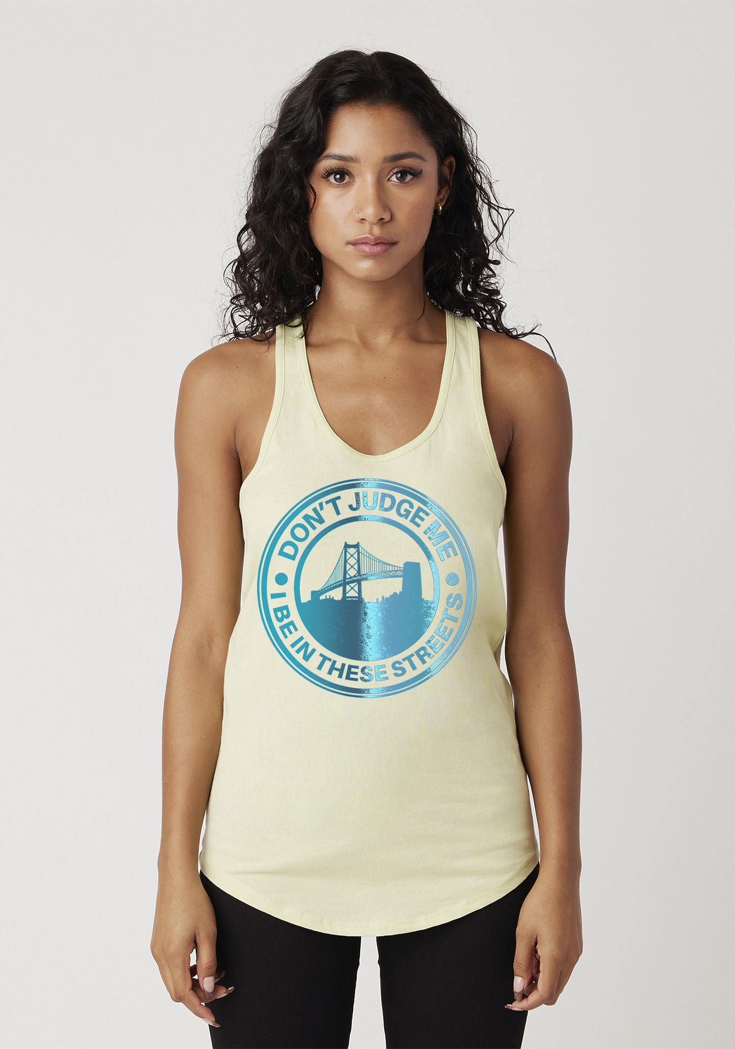 Yellow Women's Racerback Tank - The Town