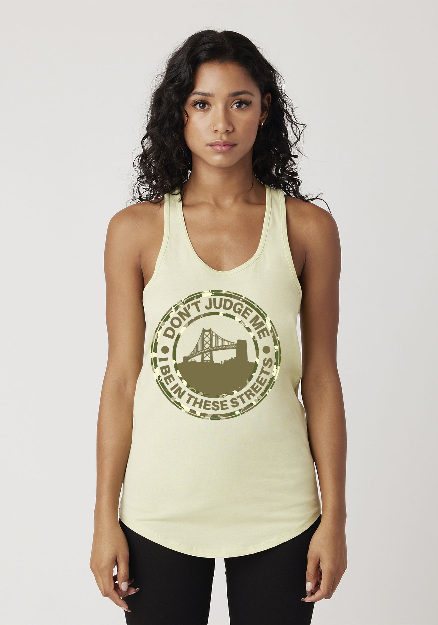 Yellow Women's Racerback Tank - The Town
