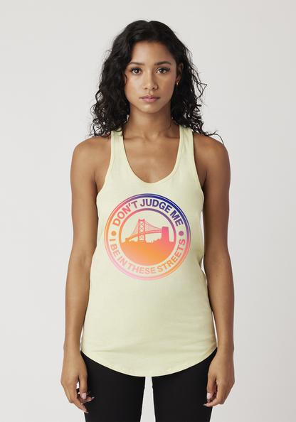 Yellow Women's Racerback Tank - The Town