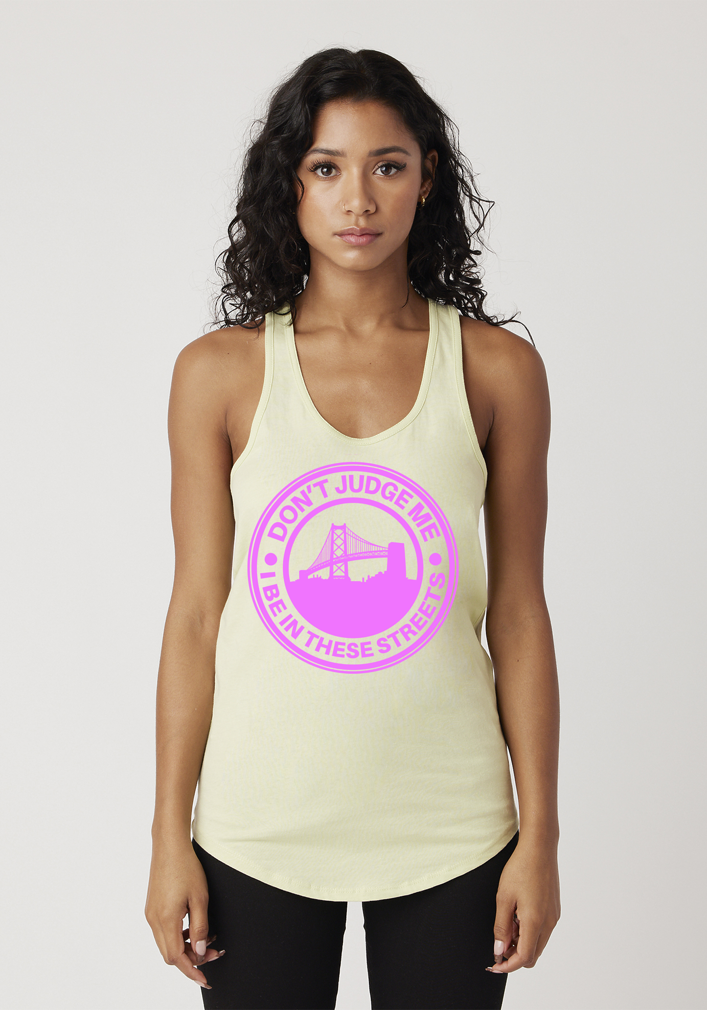 Yellow Women's Racerback Tank - The Town