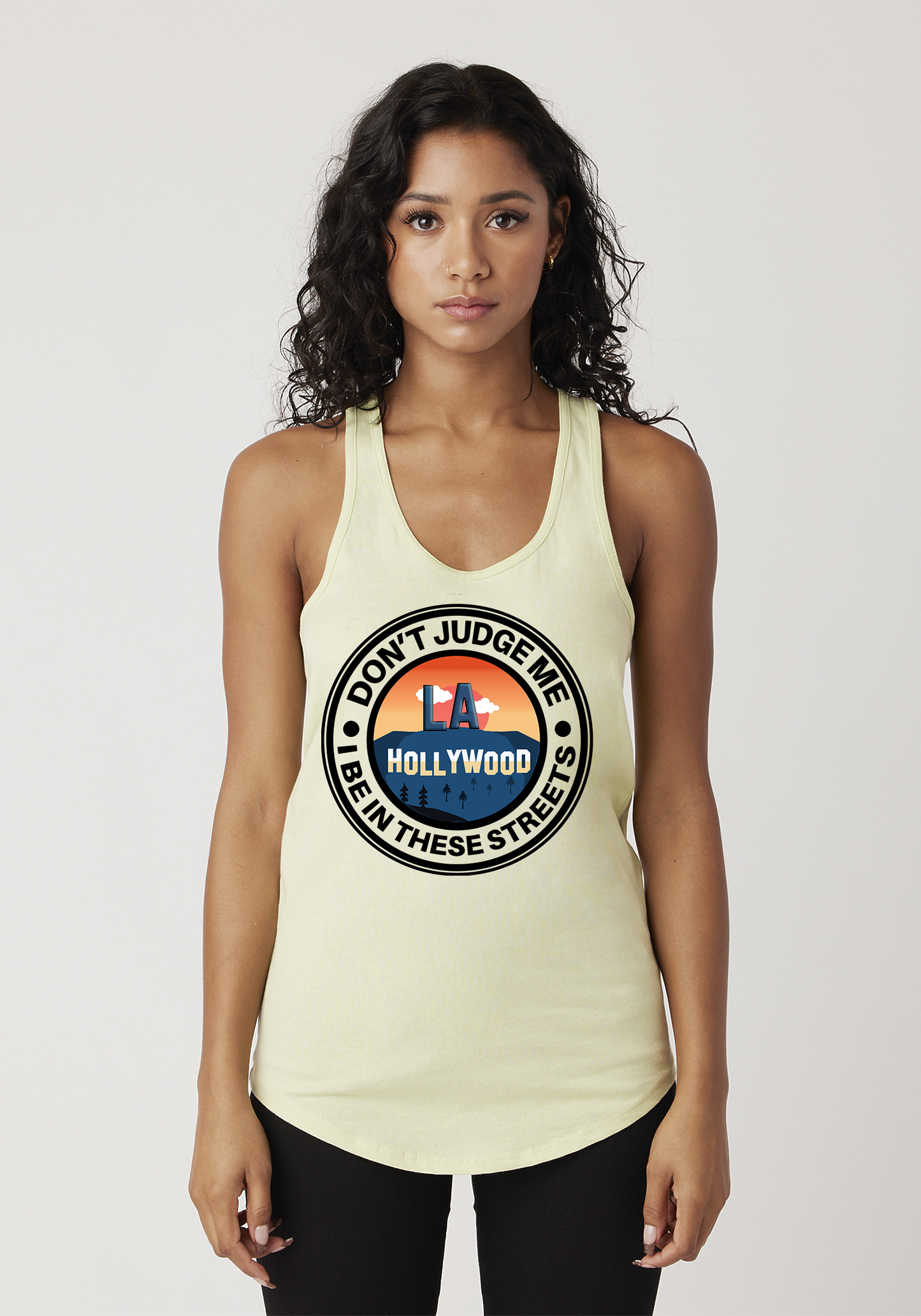 Yellow Women's Racerback Tank - Hollywood