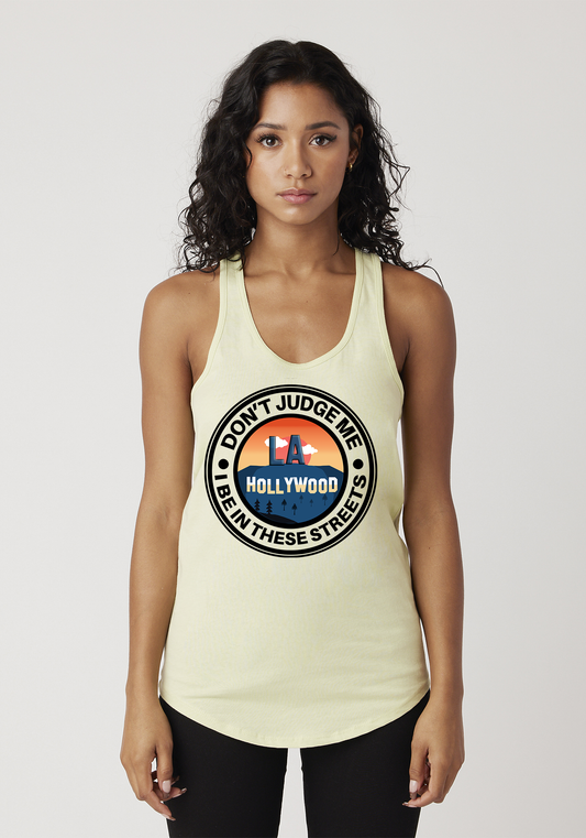 Yellow Women's Racerback Tank - Hollywood