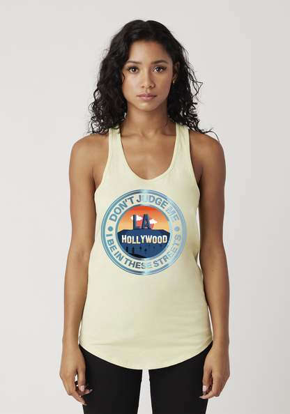 Yellow Women's Racerback Tank - Hollywood