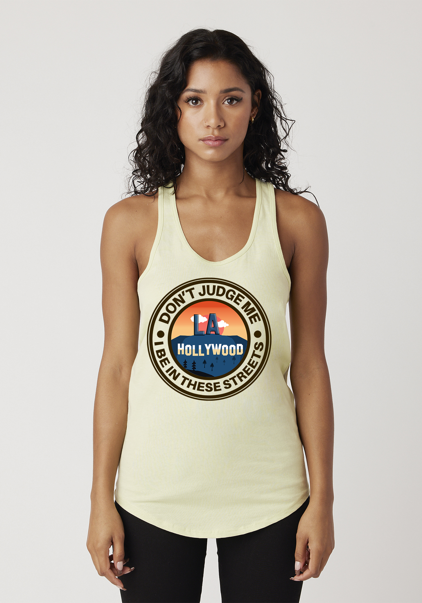 Yellow Women's Racerback Tank - Hollywood