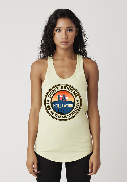 Yellow Women's Racerback Tank - Hollywood