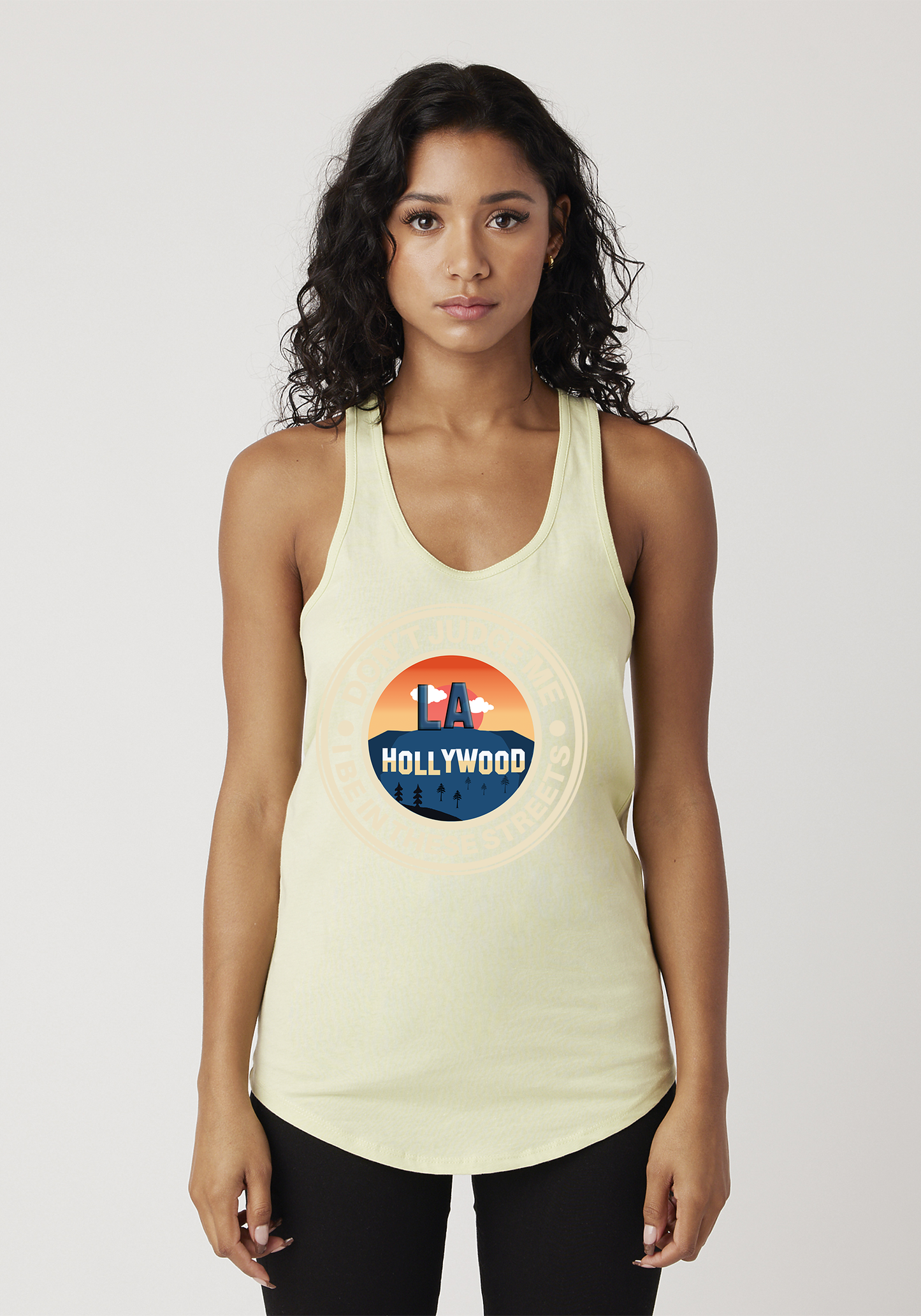 Yellow Women's Racerback Tank - Hollywood