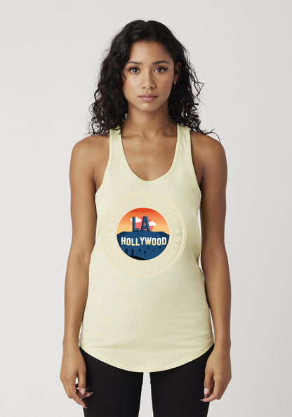 Yellow Women's Racerback Tank - Hollywood