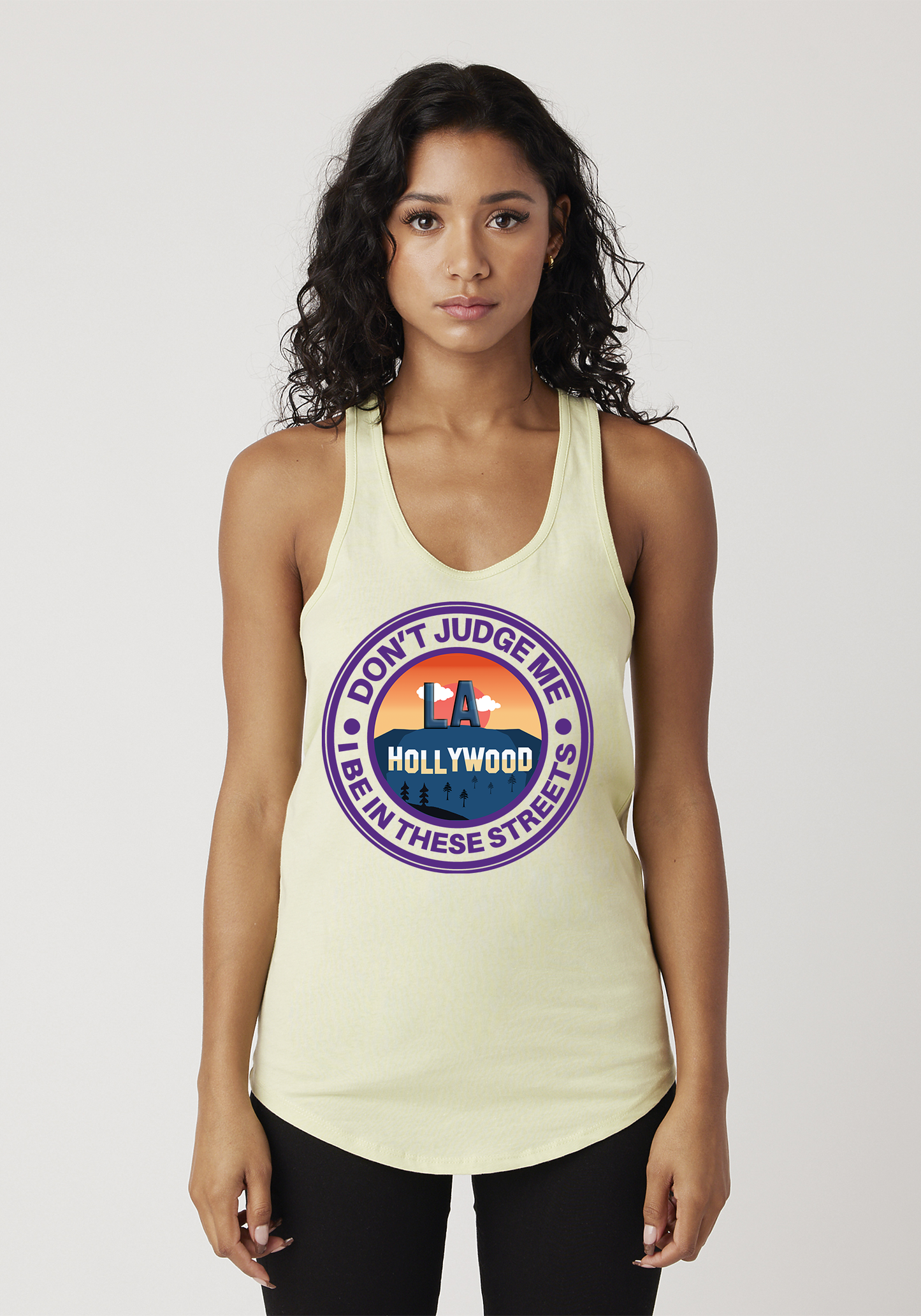 Yellow Women's Racerback Tank - Hollywood