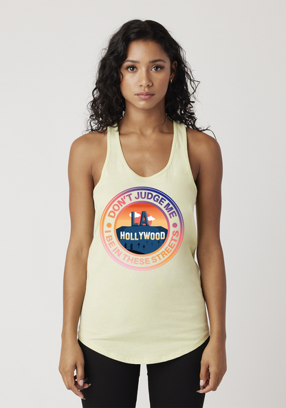 Yellow Women's Racerback Tank - Hollywood