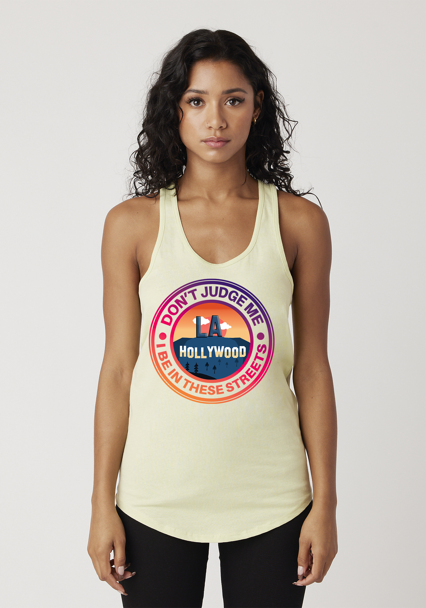 Yellow Women's Racerback Tank - Hollywood