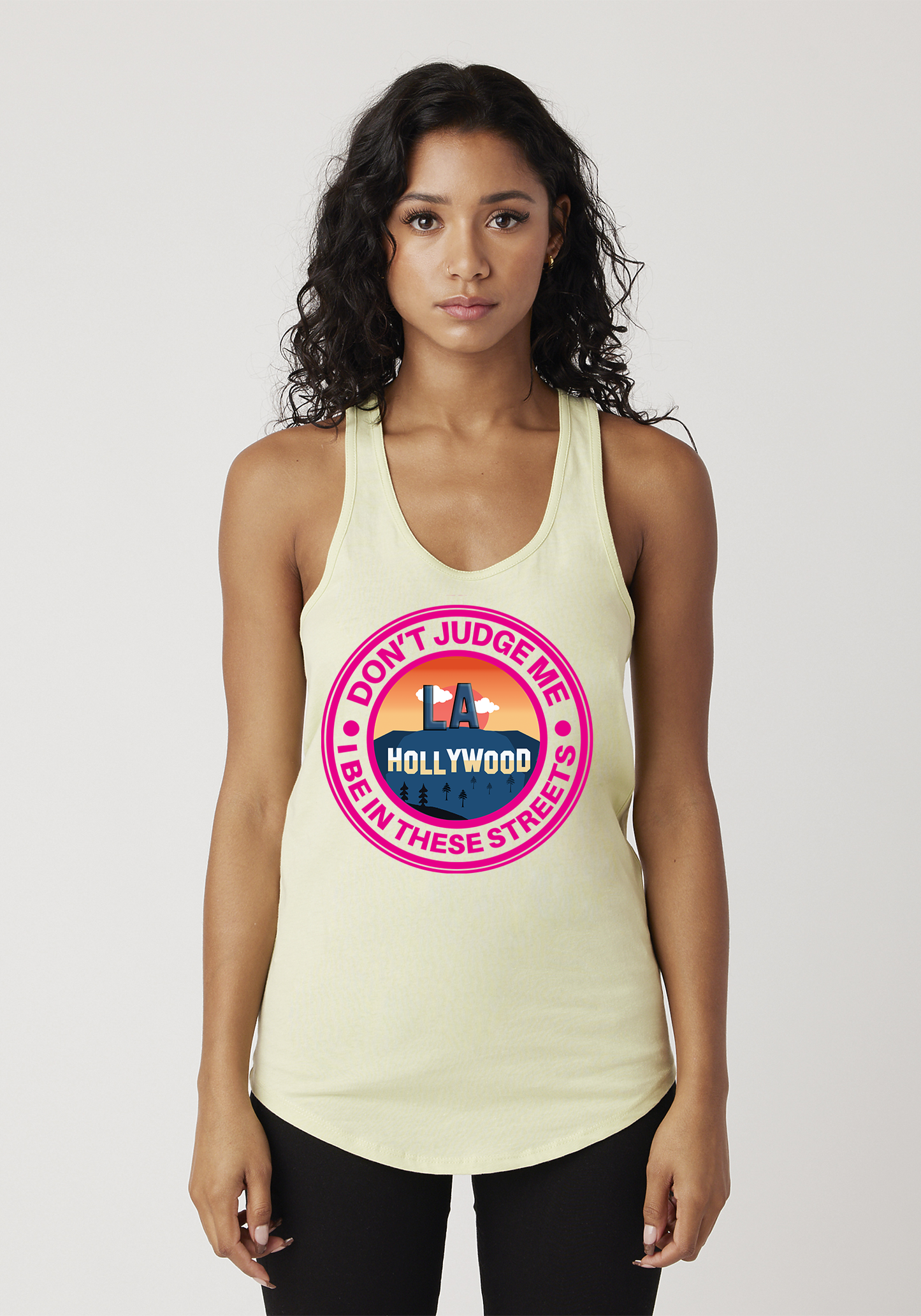 Yellow Women's Racerback Tank - Hollywood