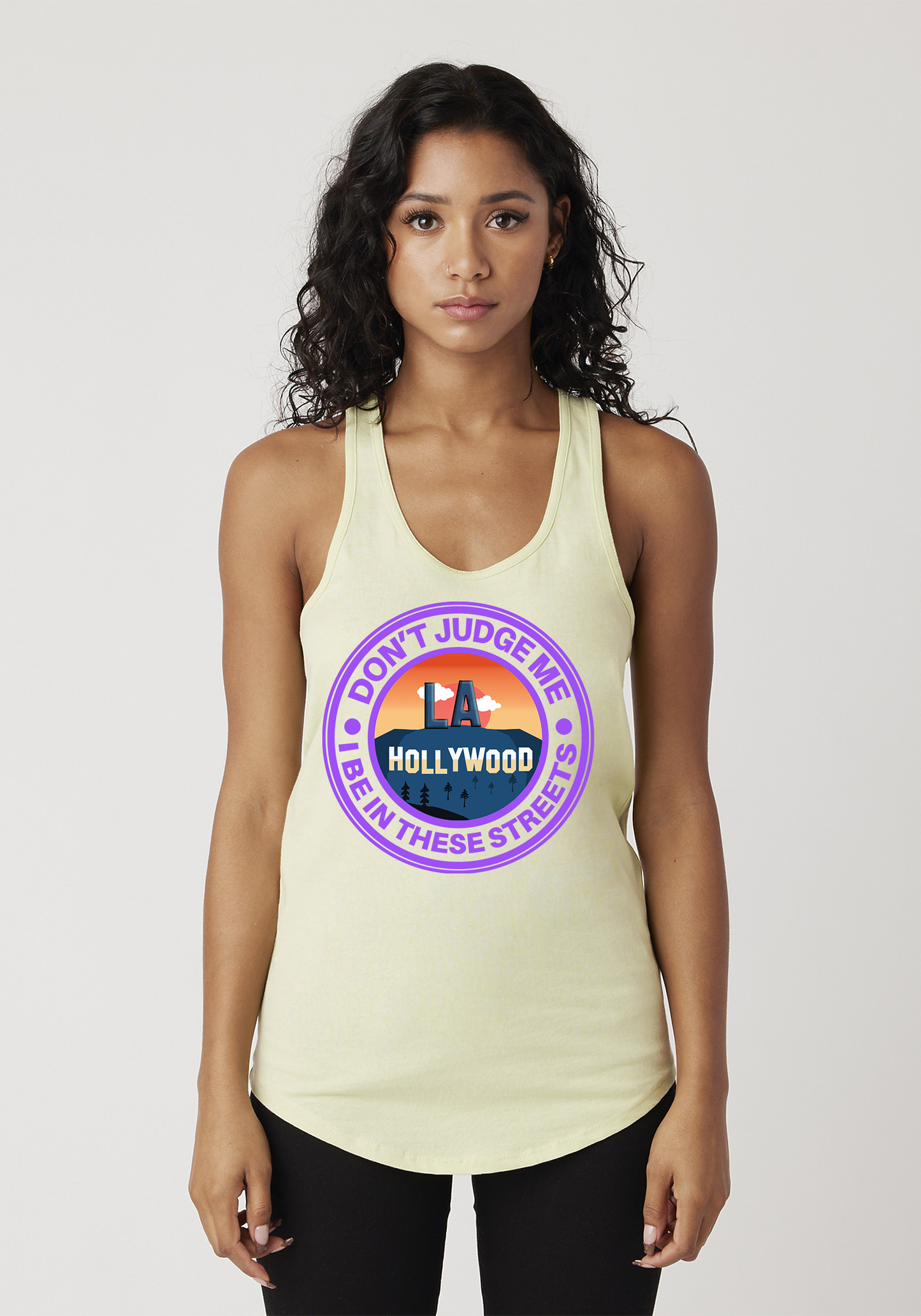 Yellow Women's Racerback Tank - Hollywood