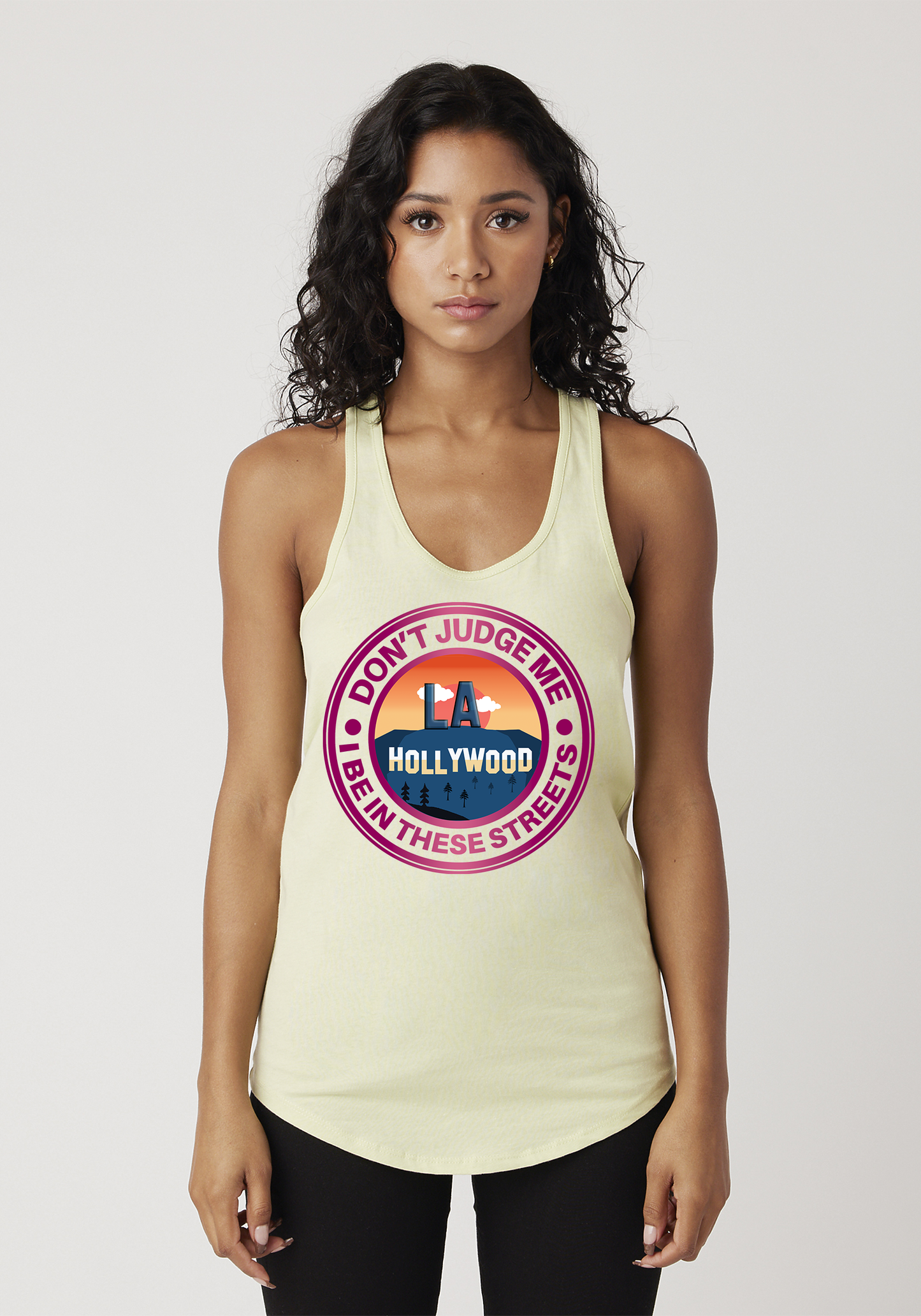 Yellow Women's Racerback Tank - Hollywood