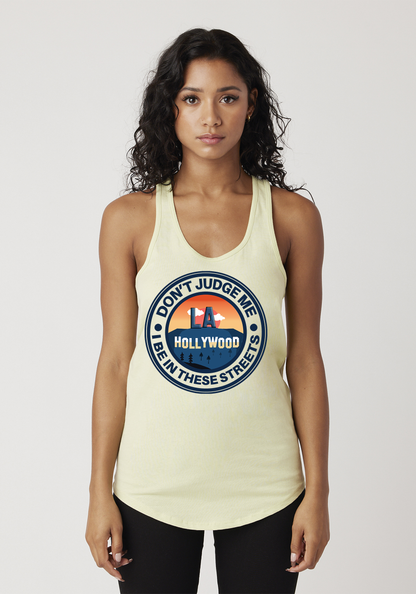 Yellow Women's Racerback Tank - Hollywood