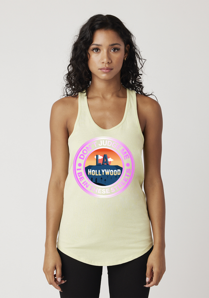 Yellow Women's Racerback Tank - Hollywood
