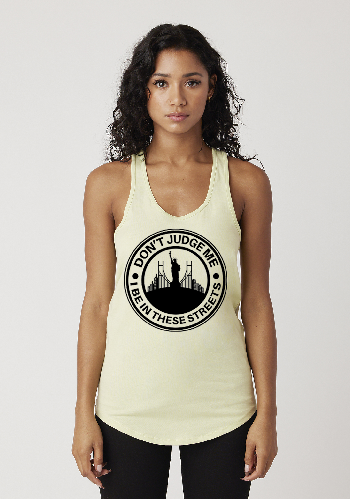 Yellow Women's Racerback Tank - The City