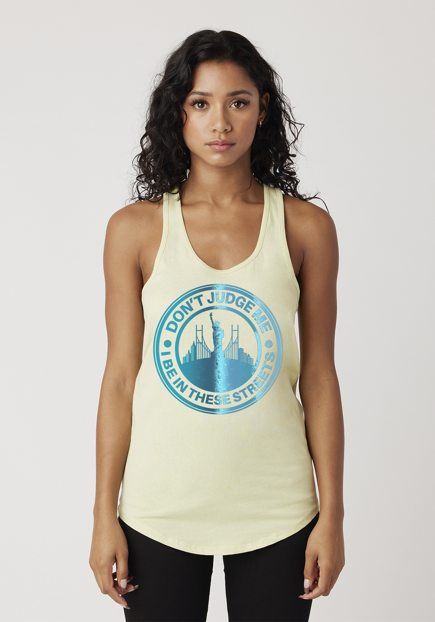Yellow Women's Racerback Tank - The City