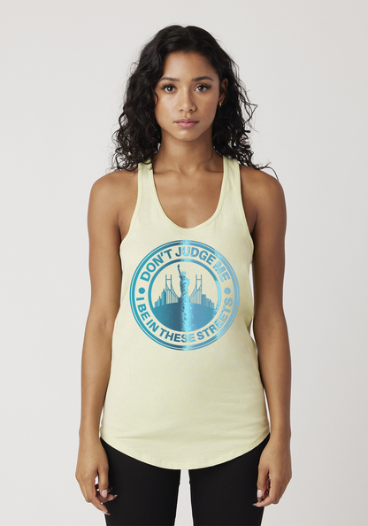 Yellow Women's Racerback Tank - The City