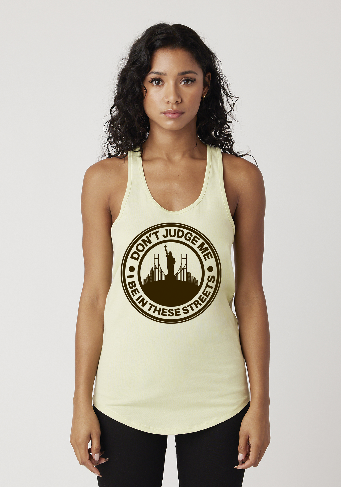 Yellow Women's Racerback Tank - The City