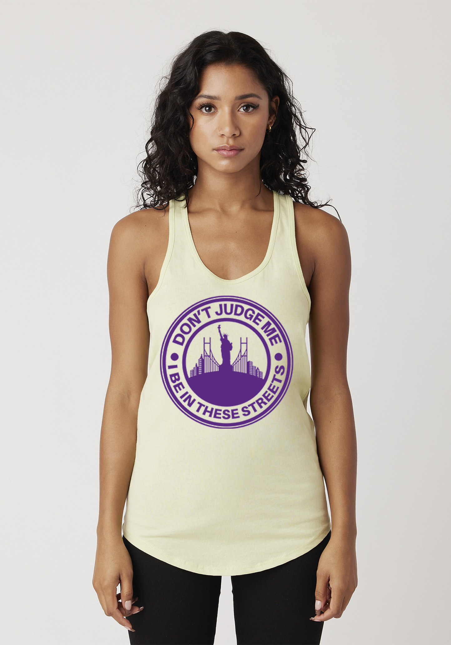 Yellow Women's Racerback Tank - The City