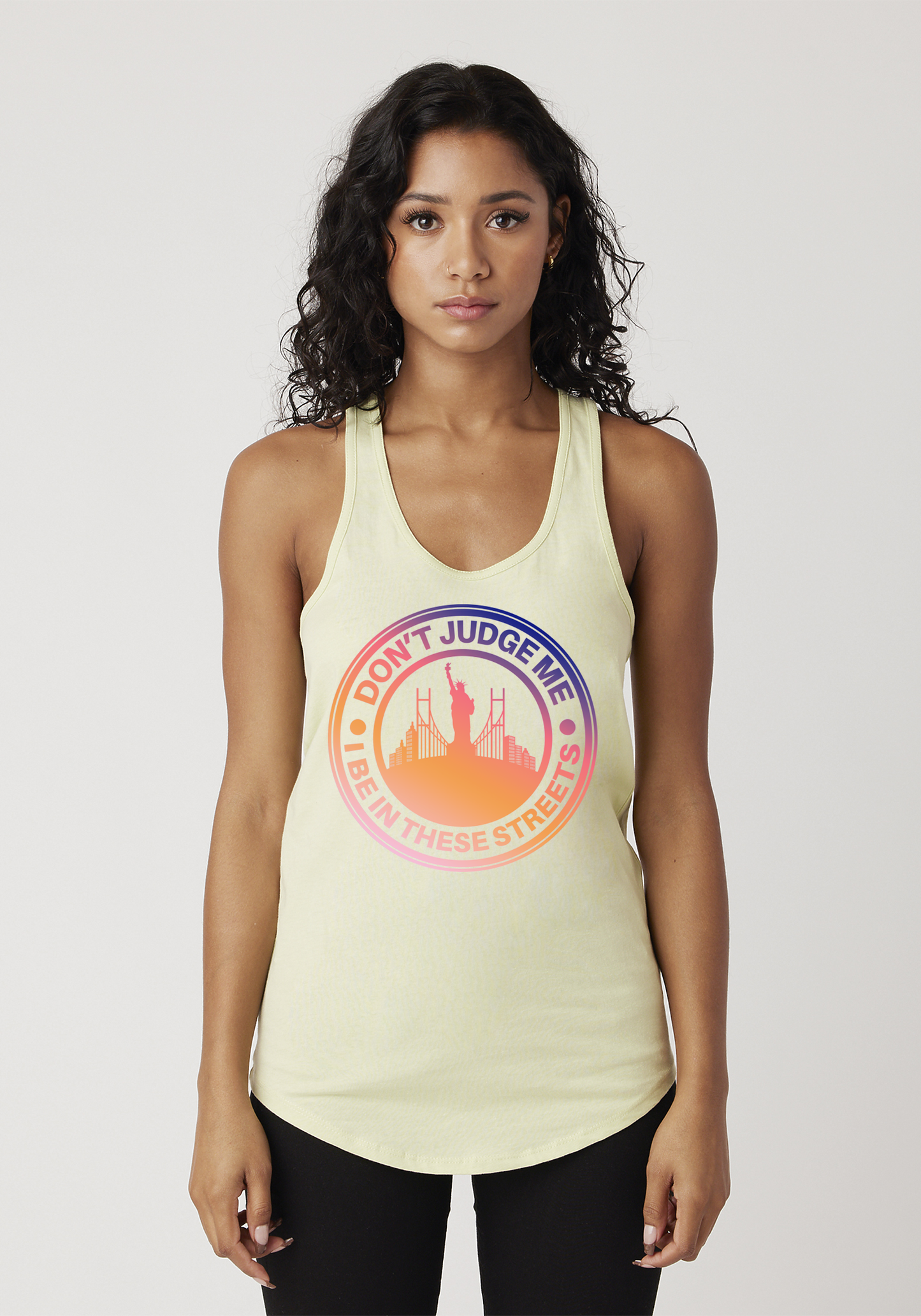 Yellow Women's Racerback Tank - The City