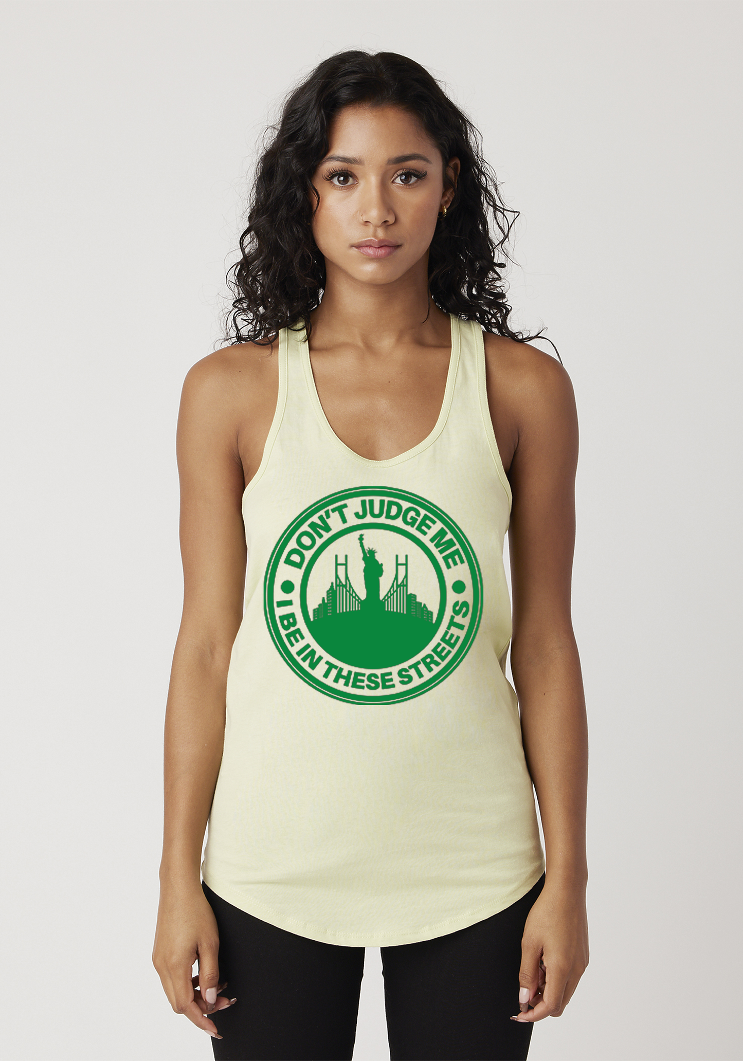 Yellow Women's Racerback Tank - The City