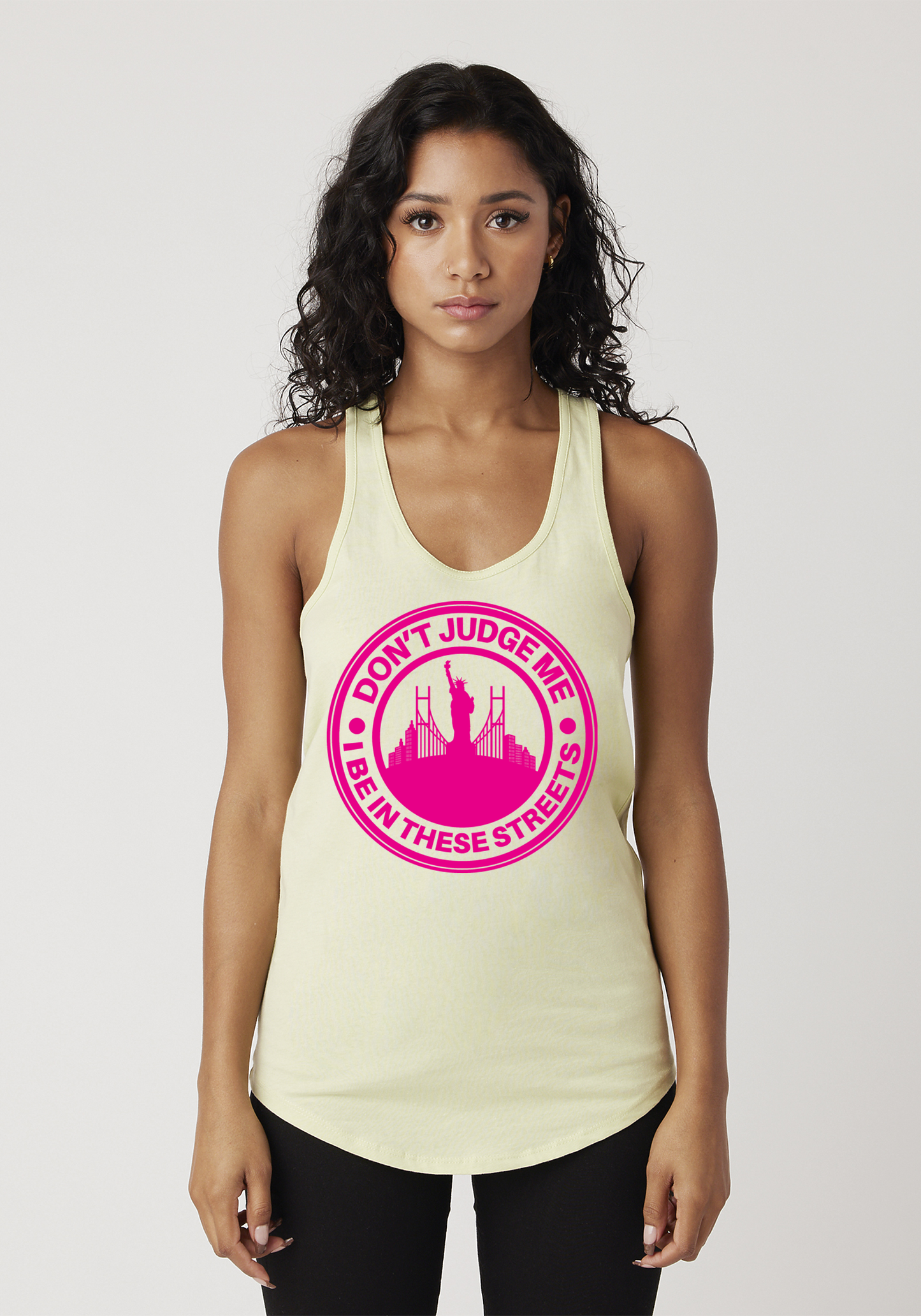 Yellow Women's Racerback Tank - The City