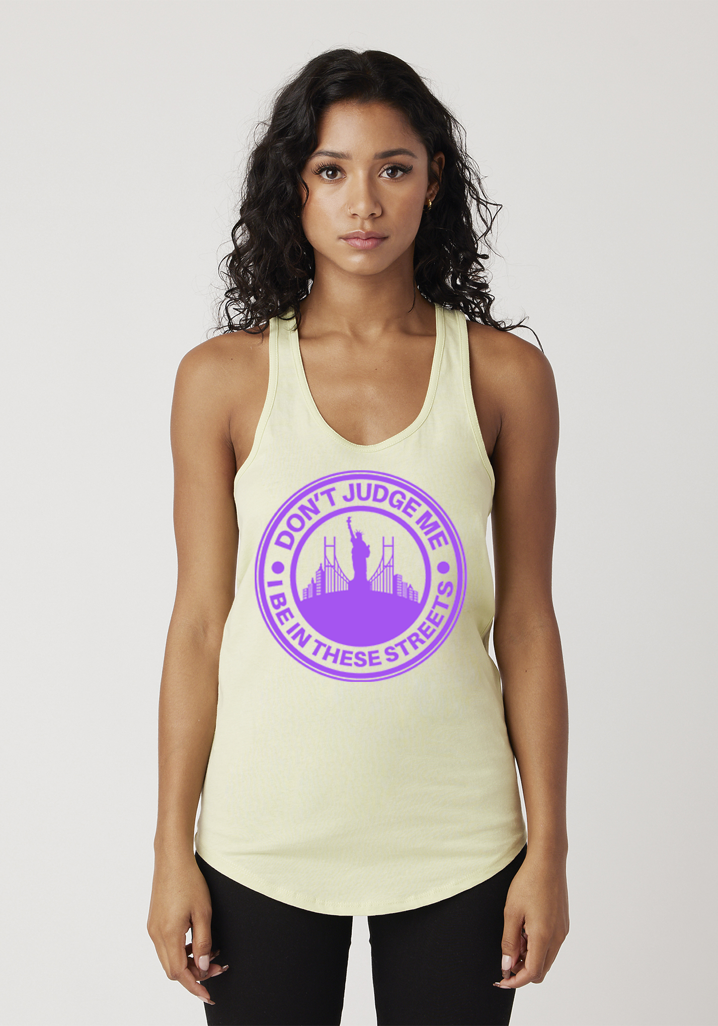Yellow Women's Racerback Tank - The City