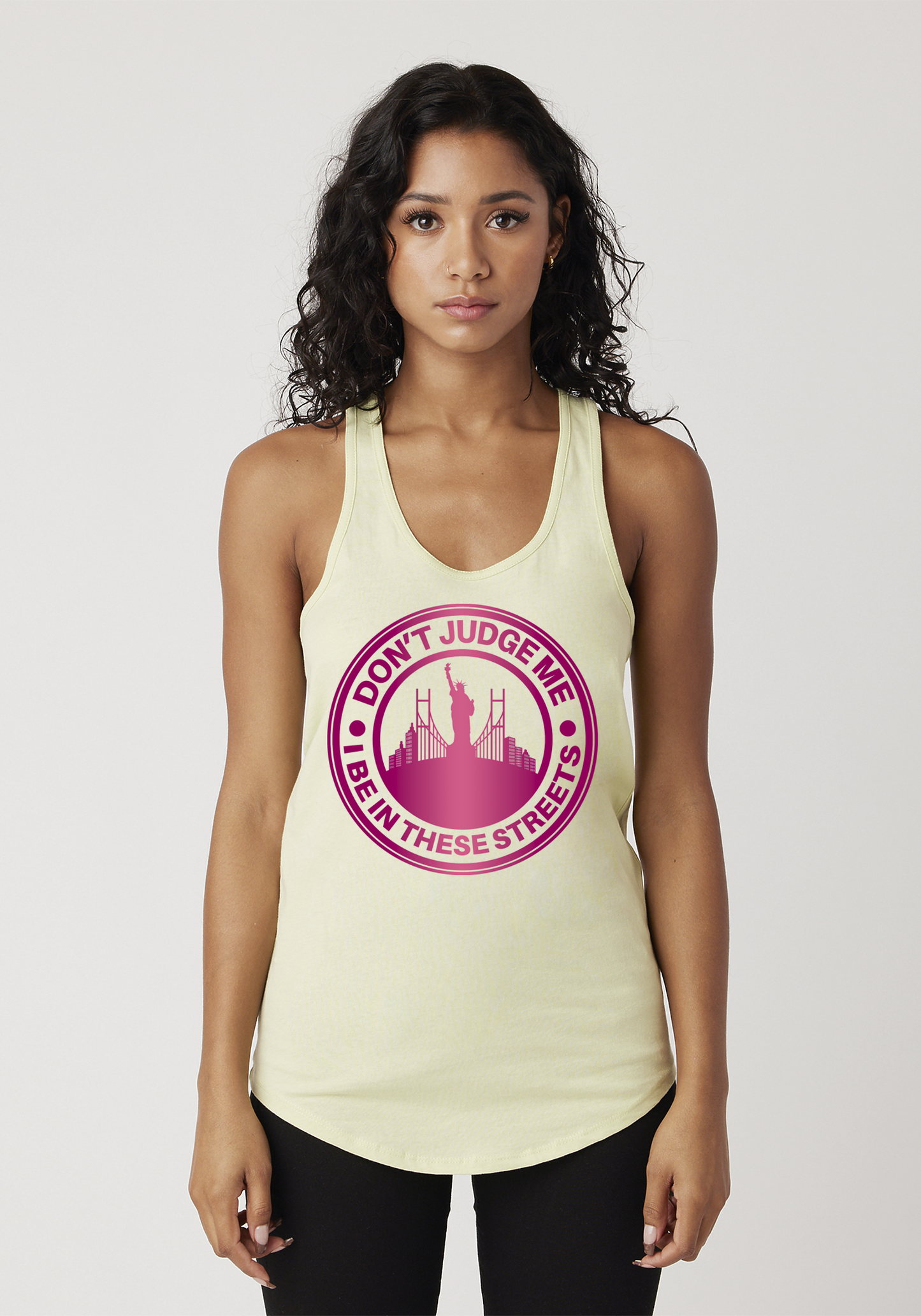 Yellow Women's Racerback Tank - The City