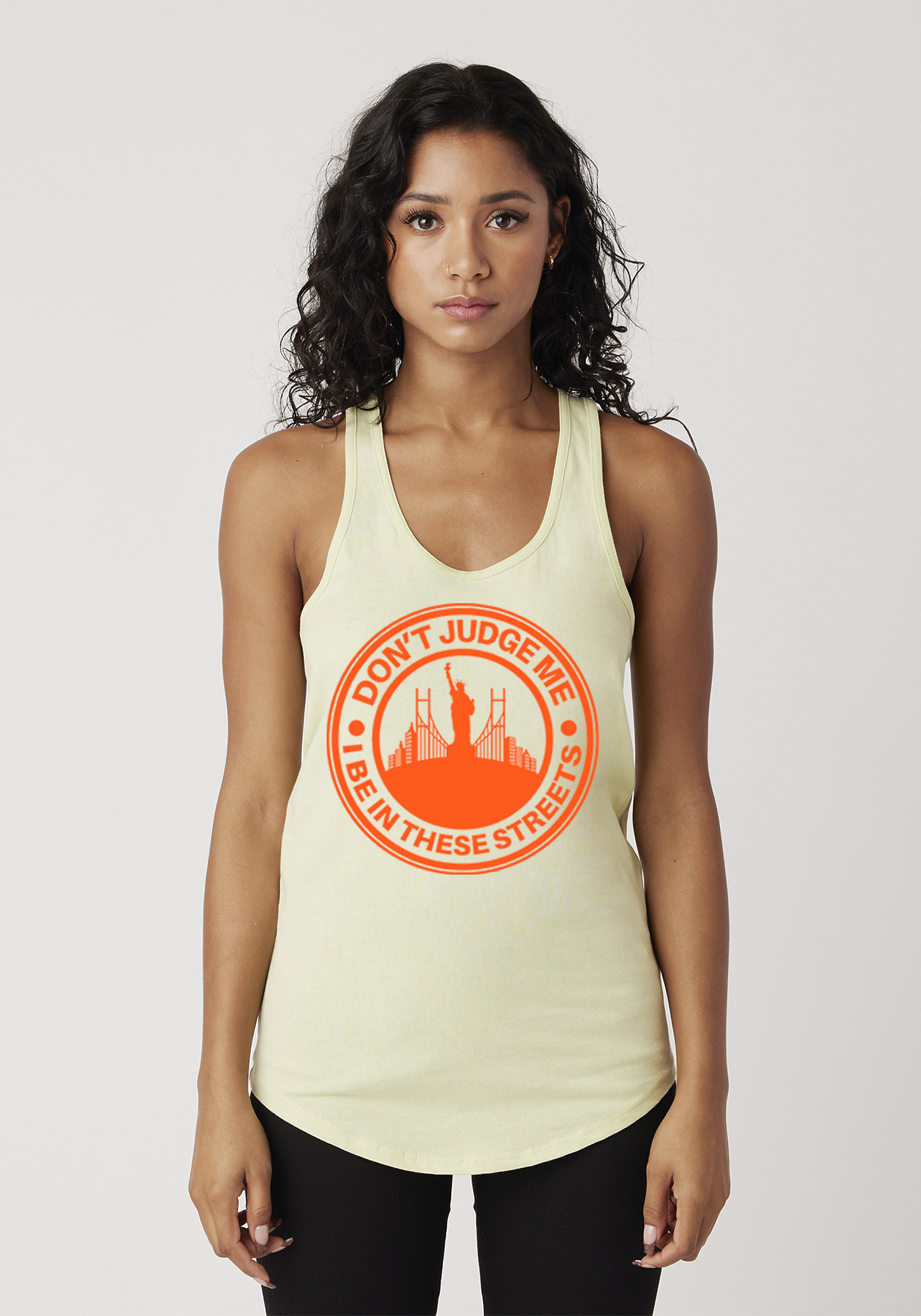 Yellow Women's Racerback Tank - The City