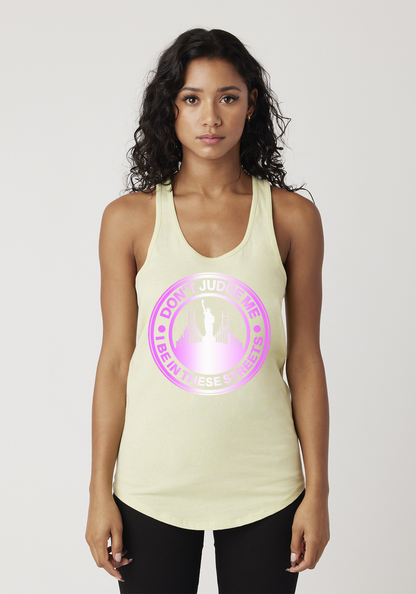 Yellow Women's Racerback Tank - The City