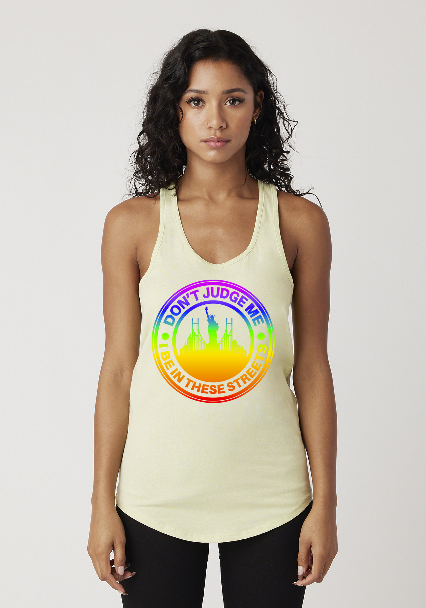 Yellow Women's Racerback Tank - The City