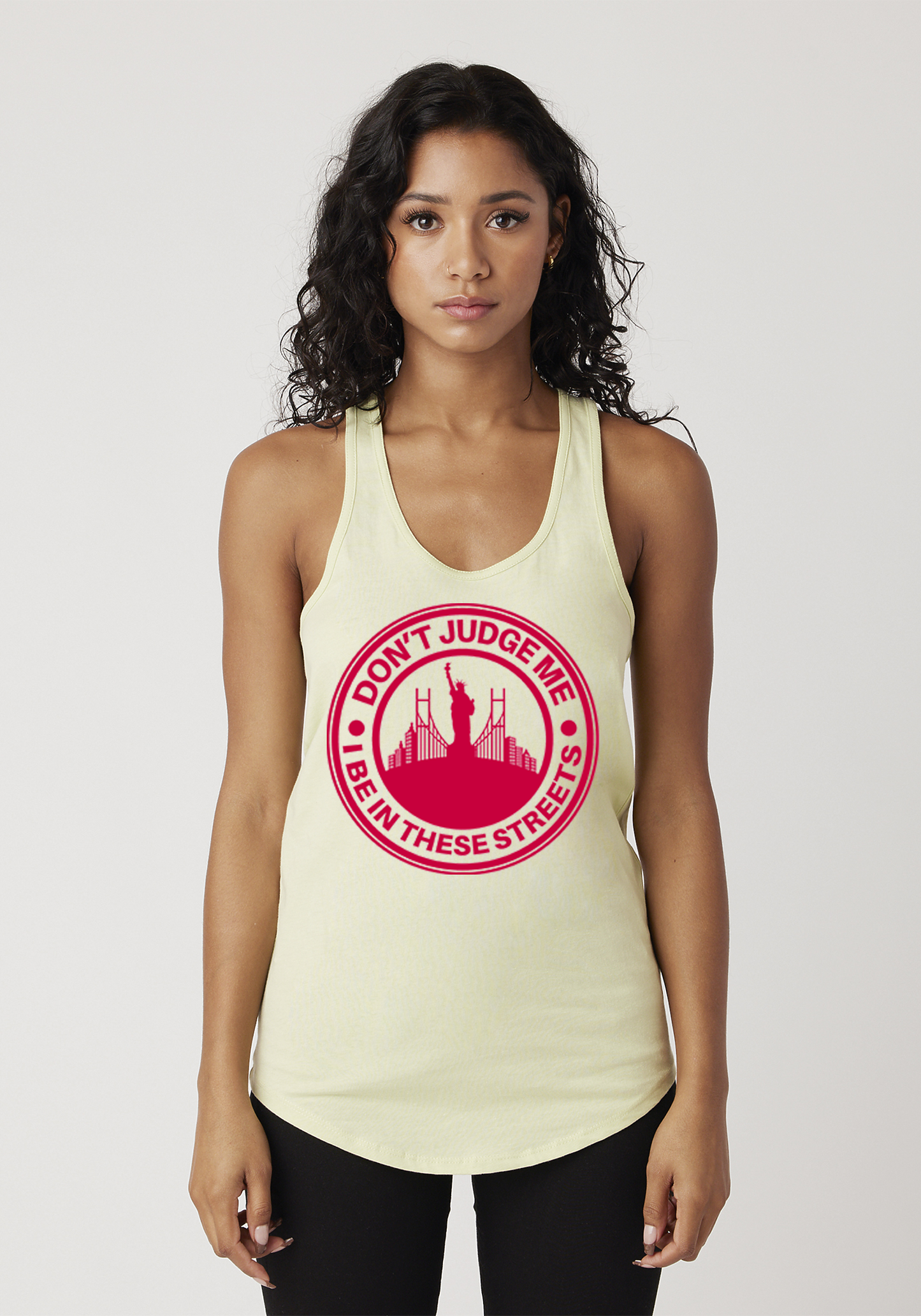 Yellow Women's Racerback Tank - The City