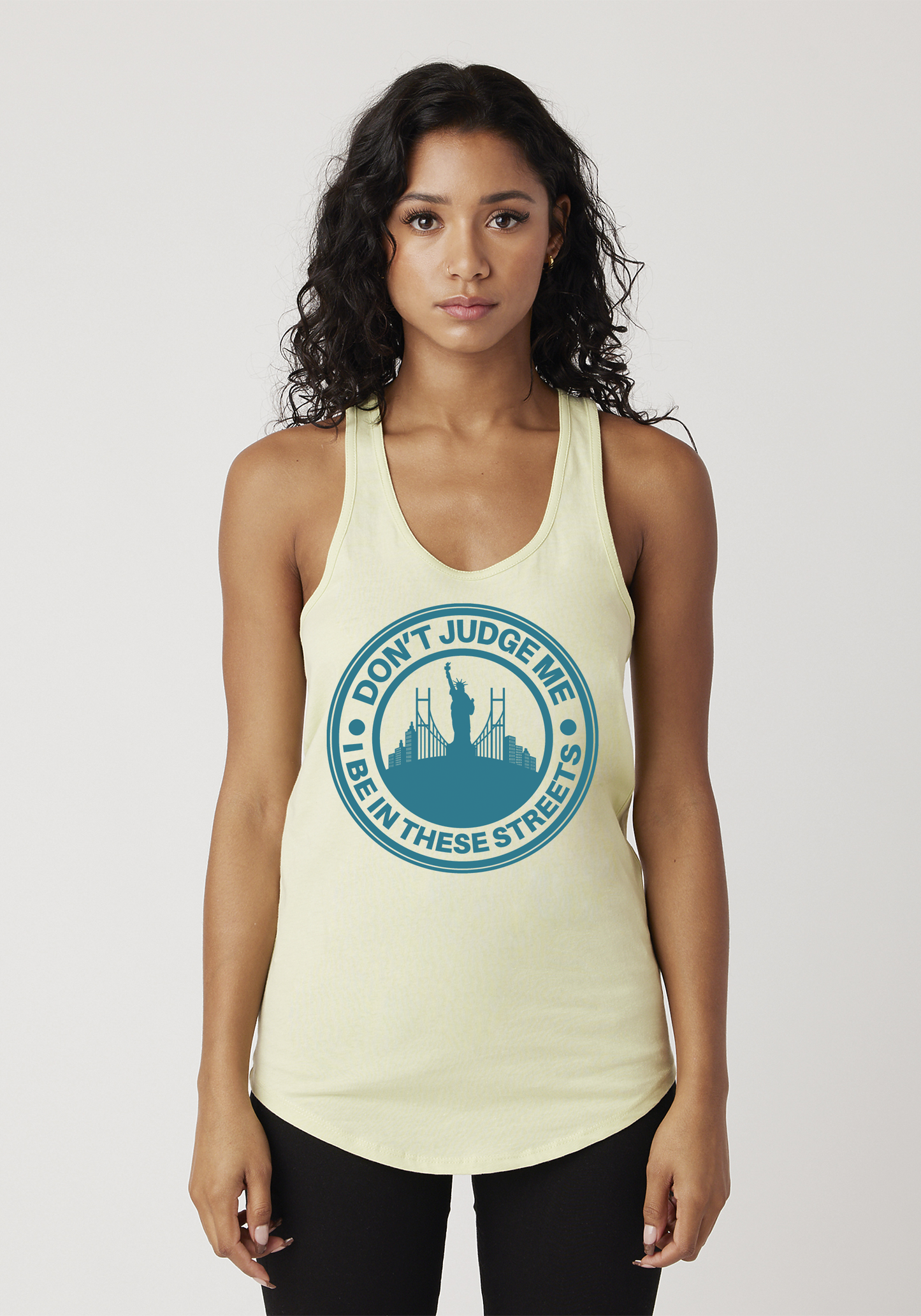 Yellow Women's Racerback Tank - The City