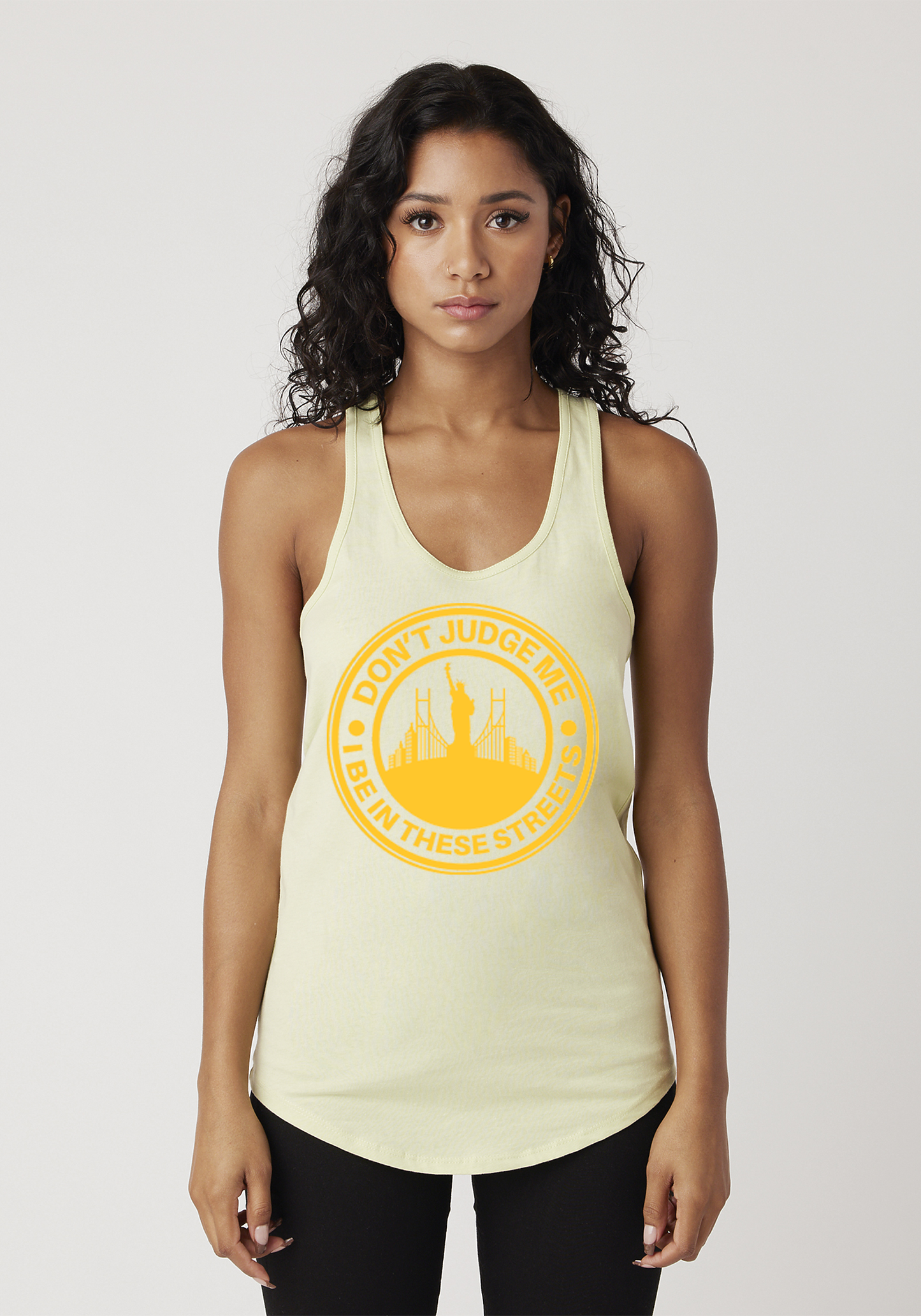 Yellow Women's Racerback Tank - The City