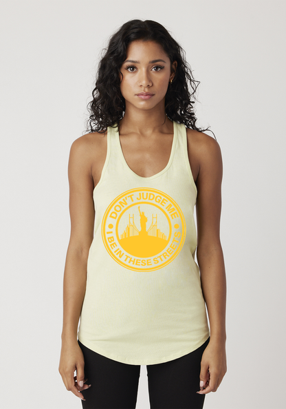 Yellow Women's Racerback Tank - The City