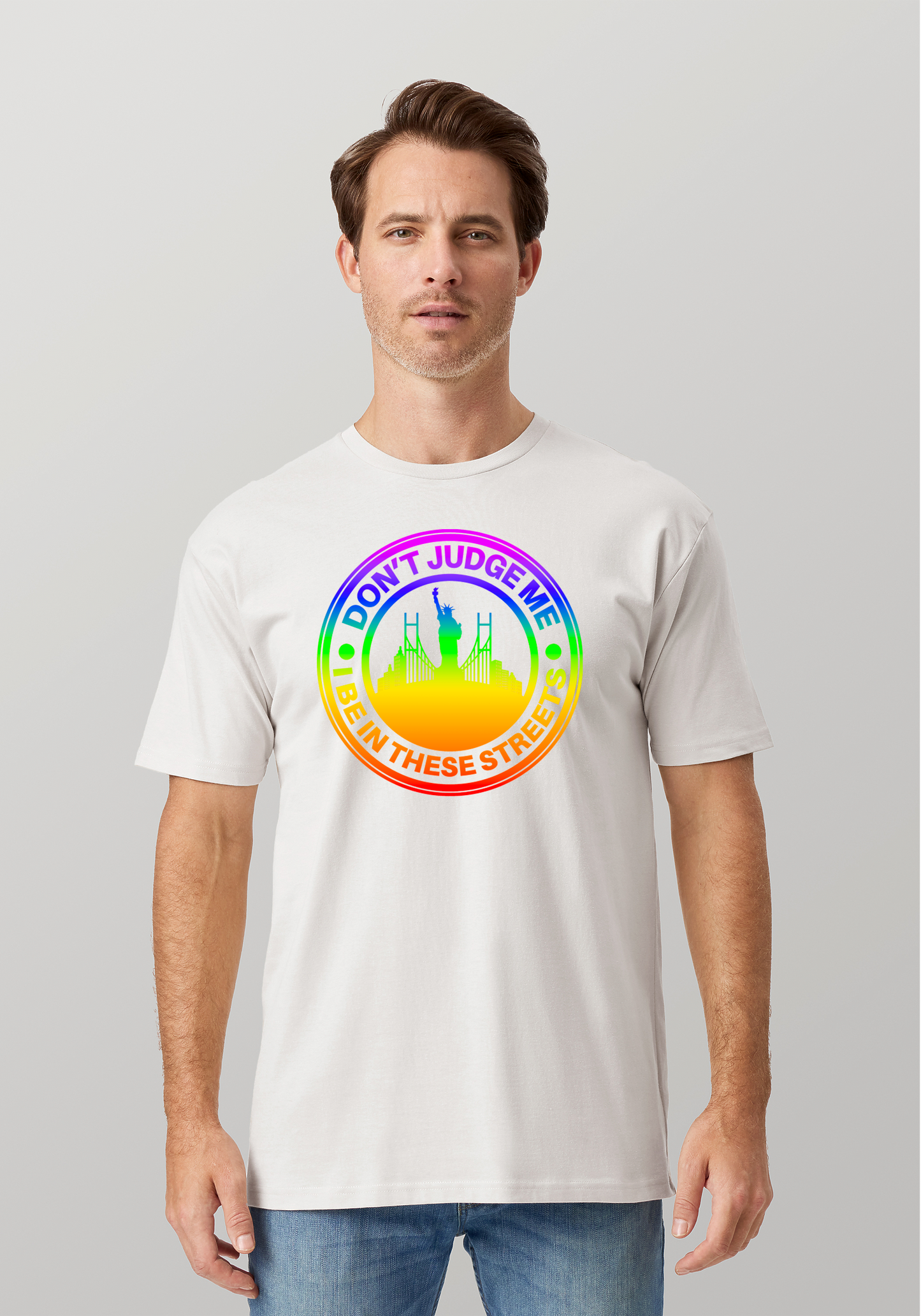 White Unisex T-Shirt - The City